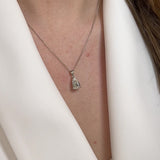 Pear Cut Solitaire Diamond Pendant With 18 Inches Chain PPS3B