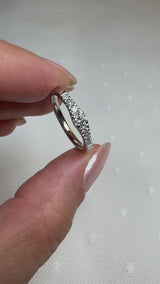 "Yen" Round Cut 1.2 carat Eternity Platinum Ring