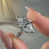 "Victoria" 2.03 Carat Marquise Cut Platinum Solitaire Diamond Shoulder Engagement Ring HLR554