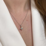 Princess Cut Solitaire Diamond Pendant With 18 Inch Chain PPC4B