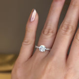 "Jasiri" 1 carat Round Brilliant Cut Diamond Micro Set Diamond Engagement Ring DSRB95