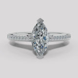 "Zora" 1 Carat Marquise Cut Diamond Grain Set Diamond Engagement Ring DSMC03