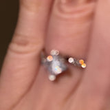 "Iris" 1 Carat Twisted Princess Cut Diamond Grain Set Diamond Engagement Ring DSPC01