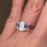 "Pippa" 1 Carat Three Stone Emerald Cut Diamond Trilogy Engagement Ring 3SEC52