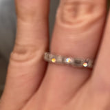 "Lelia" Dainty Round and Emerald Cut 0.40ct Eternity Diamond Ring ET73