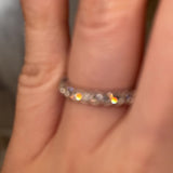 "Jo" Mini Bubbles Round Circle Pattern 0.30ct Diamond Half Eternity Ring ET80
