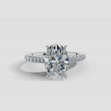 "Raya" Oval Diamond 1 Carat Scallop Set Diamond Band DSOC02