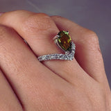 "Belgravia" 1.3 Carat Pear Cut Shoulder Diamond Engagement Ring HR1510