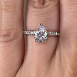 "Emmy" 1 Carat Pear Cut Diamond Grain Set Diamond Band DSPS04