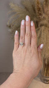 "Silvy" 4 Carat Solitaire Oval Cut Diamond 18K Yellow Gold Engagement Ring