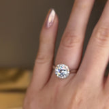 "Venus" 1 carat Halo Round Brilliant Cut Diamond Engagement Ring HARB18