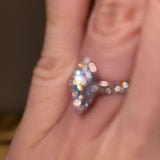 "Elin" 1 carat Marquise Cut Diamond Grain Set Diamond Band Engagement Ring DSMC04