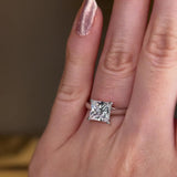 "Zella" 1 Carat Solitaire Princess Cut Diamond Engagement Ring SSPC07