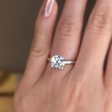 "Quinn" 1 Carat Solitaire Round Brilliant Cut Diamond Engagement Ring SSRB29