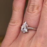 "Millie" 1 Carat Pear Cut Diamond Hidden Under Halo Engagement Ring UHPS01