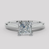 "Elsa" 1 Carat Solitaire Princess Cut Diamond Engagement Ring SSPC02