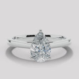 "Rain" 1 Carat Solitaire Pear Cut Diamond Engagement Ring SSPS02