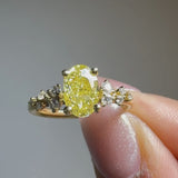 "Ivory" 1.04 Carat Oval Cut Lab Grown Diamond Shoulder Engagement Ring DS0008