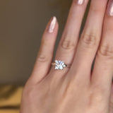 "Cara" 1 Carat Solitaire Cushion Cut Diamond Engagement Ring SSCC02