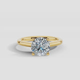 "Sunset" Solitaire 2.25 Carat Round Brilliant Cut Dual Tone Engagement Ring