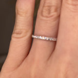 Natural Diamond Micro Set Half Eternity Band Wedding Ring MRB