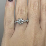 "Halena" Round Cut 2 Carat diamond Shoulder Platinum Engagement Ring DSRB31