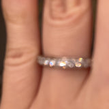 Lab Diamond Grain Set Eternity Band Wedding Ring GRB
