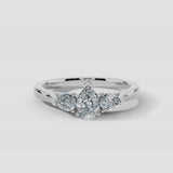 "Madeline" 1 Carat Three Stone Pear Cut Diamond Trilogy Engagement Ring 3SPS02