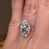 "Lilah" 1 carat Halo Marquise Cut Diamond Shoulder Engagement Ring HAMC03