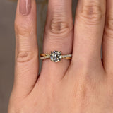 "Dian" 1.75 Carat Round Brilliant Cut Crossover Diamond Shoulders Engagement Ring