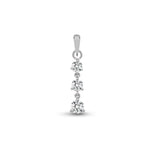 18ct White Gold Diamond Pendant - HEERA DIAMONDS