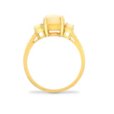 18ct Yellow Gold Dia-5pt Opal-1.40ct Ring - HEERA DIAMONDS