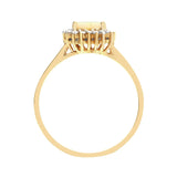 18ct Yellow Gold Diamond And Opal Heart Shaped Ring - HEERA DIAMONDS