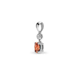 9ct White Diamonds - 4pts Morganite - 45pts Drop Pendant - HEERA DIAMONDS