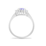 9ct White Gold Diamond And Tanzanite Ring - HEERA DIAMONDS
