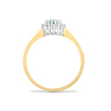 9ct Yellow Gold Diamond And Blue Topaz Ring - HEERA DIAMONDS