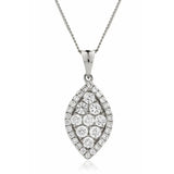 Marquise Shape Cluster Pendant with Halo - HEERA DIAMONDS