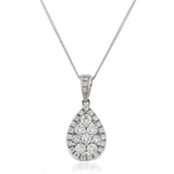 Pear Shape Diamond Cluster Pendant - HEERA DIAMONDS