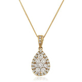 Pear Shape Diamond Cluster Pendant - HEERA DIAMONDS