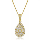 Pear Shape Diamond Cluster Pendant - HEERA DIAMONDS