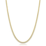 Semi Bezel Tennis Necklace - HEERA DIAMONDS